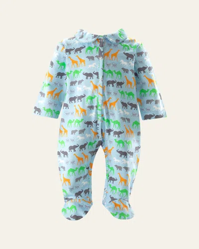 Rachel Riley Kids' Boy's Noah's Ark Printed Footie In Multi