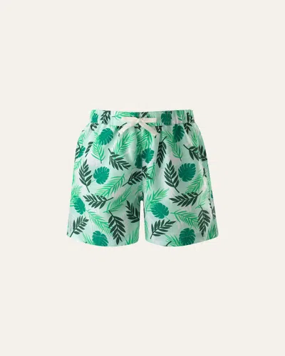 RACHEL RILEY BOY'S PALM TREE SWIM TRUNKS