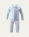 Rachel Riley Boy's Striped Two-piece Knit Set In Blue