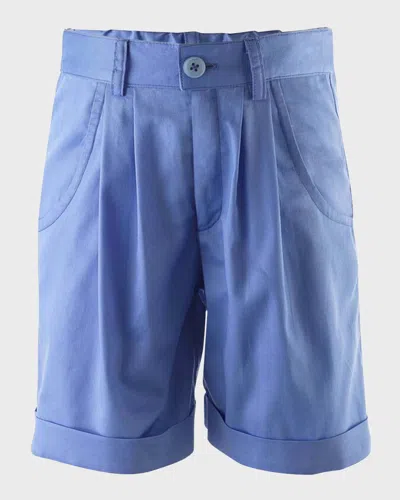 Rachel Riley Kids' Boy's Tailored Shorts In Blue
