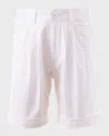 Rachel Riley Boy's Tailored Turn-up Shorts In Ivory