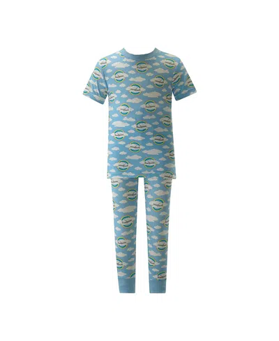 Rachel Riley Boys' Airplane Prism Pajamas - Little Kid, Big Kid In Blue
