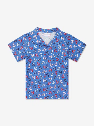 Rachel Riley Babies' Boys Anchor Shirt In Blue