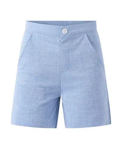 Rachel Riley Boys' Chambray Shorts - Little Kid, Big Kid In Blue