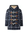 Rachel Riley Boys' Check Duffle Coat - Little Kid, Big Kid In Blue