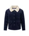 Rachel Riley Boys' Cord Shearling Jacket - Little Kid, Big Kid In Blue