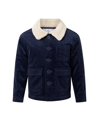 Rachel Riley Boys' Cord Shearling Jacket - Little Kid, Big Kid In Blue