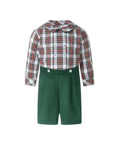Rachel Riley Boys' Ivory Tartan Cord Set - Little Kid In Multi