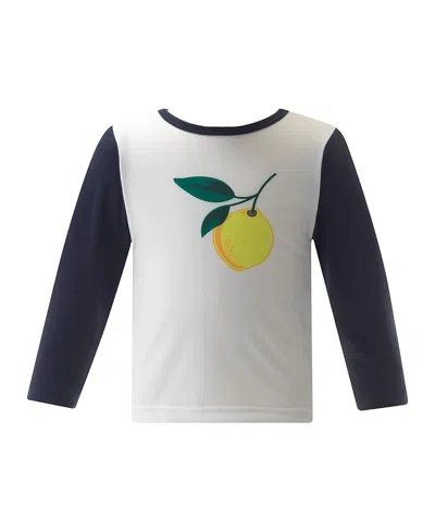 Rachel Riley Boys' Lemon Rashguard - Little Kid, Big Kid In White