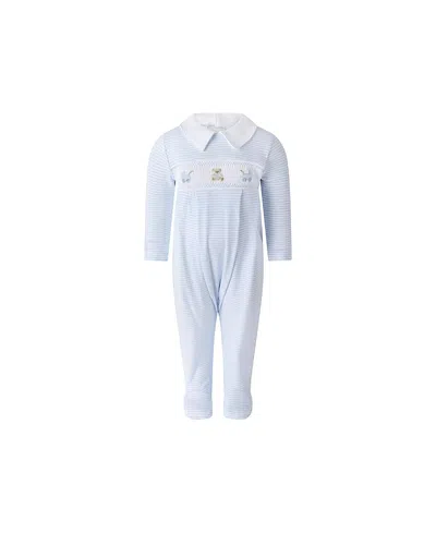 Rachel Riley Boys' Pima Pram Embroidered Footie- Baby In Multi