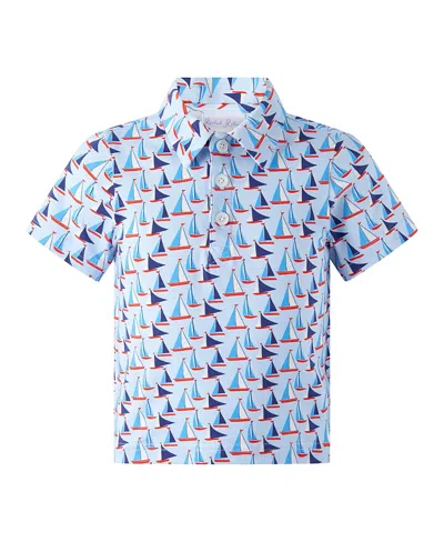 Rachel Riley Boys' Sailboat Polo - Little Kid, Big Kid In Blue