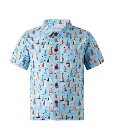 Rachel Riley Boys' Sailboat Shirt - Little Kid, Big Kid In Multi