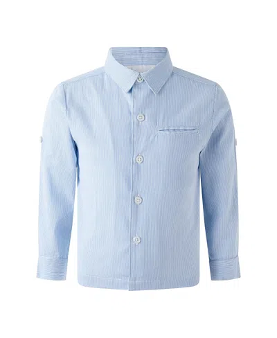 Rachel Riley Boys' Stripe Turn-up Shirt - Little Kid, Big Kid In Multi