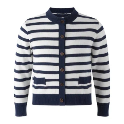 Rachel Riley Kids'  Breton Stripe Cardigan In Multi