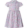 Rachel Riley Candy Floral Half Button-front Dress In Pink