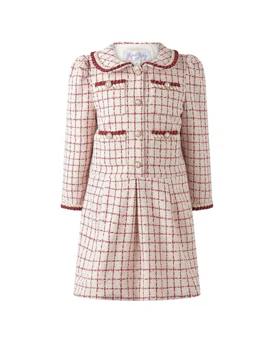 Rachel Riley Check Tweed Dress In Multi