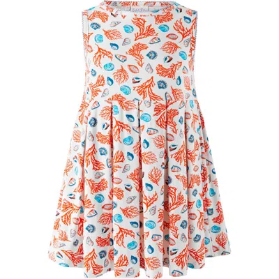 Rachel Riley Kids'  Coral Jersey Dress In Multi