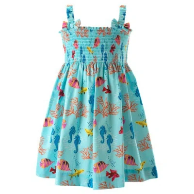 Rachel Riley Kids'  Coral Reef Sundress In Blue