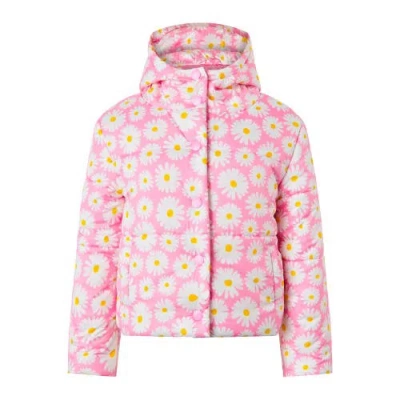 Rachel Riley Kids'  Daisy Puffer Jacket In Pink