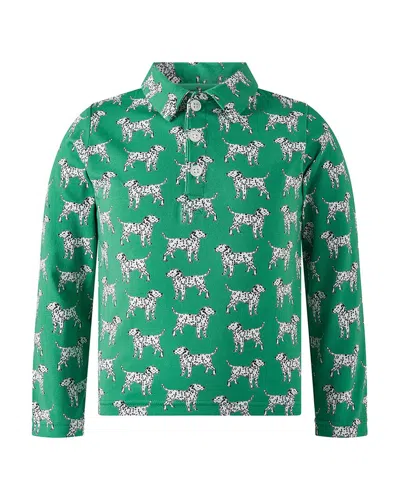 Rachel Riley Dalmation Polo Shirt In Green
