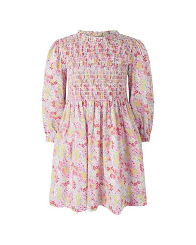 Rachel Riley Ditsy Garden Ruched Dress In Multi