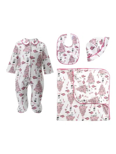 Rachel Riley Eloise Baby Girl's Eloise Christmas Tree Gift Set In Pink
