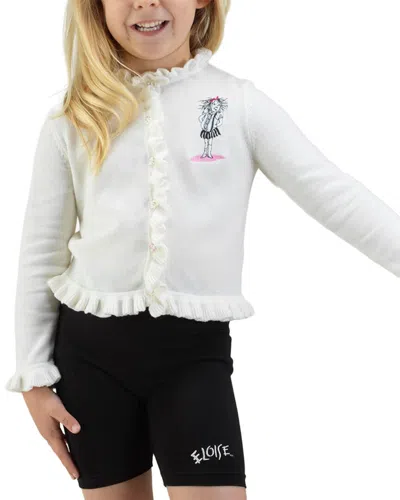 Rachel Riley Eloise Ivory Embroidered Cardigan In White