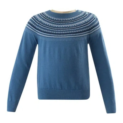 Rachel Riley Kids'  Fairisle Sweater In Blue