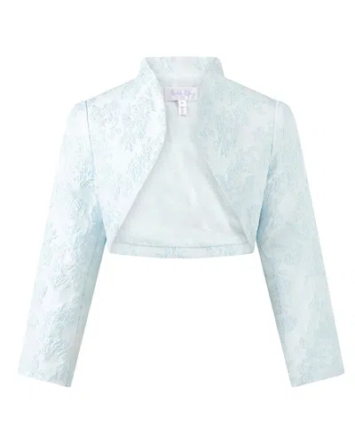 Rachel Riley Floral Damask Bolero In Blue