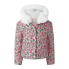 Rachel Riley Floral Hooded Puffer Jacket In Multi