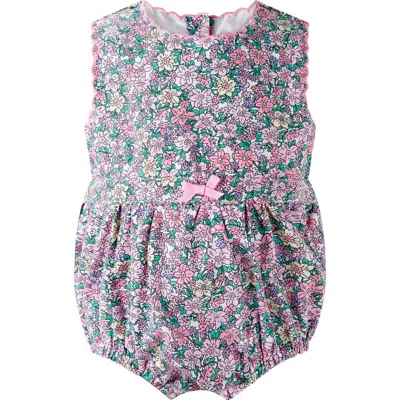 Rachel Riley Babies'  Floral Scalloped Bubble In Pink