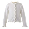Rachel Riley Frill Cardigan In White