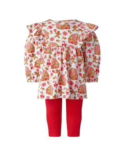 Rachel Riley Gingerbread Jersey Set In Multi