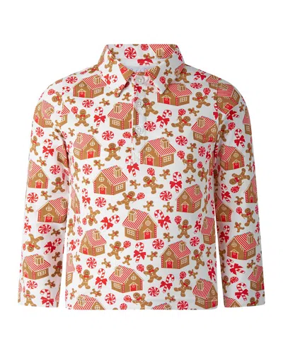 Rachel Riley Gingerbread Polo In Brown