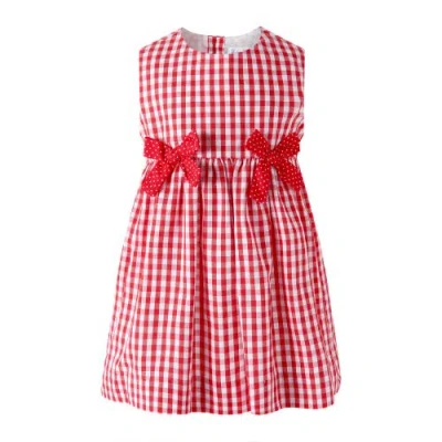 Rachel Riley Babies'  Gingham Bow Dress And Bloomers In Multi