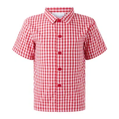 Rachel Riley Kids'  Gingham Shirt In Red