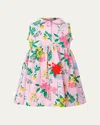 Rachel Riley Botanical Floral Jersey Dress In Pink