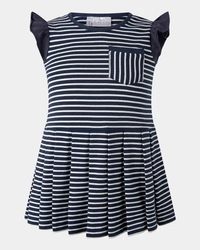 RACHEL RILEY GIRL'S BRETON STRIPED TENNIS DRESS