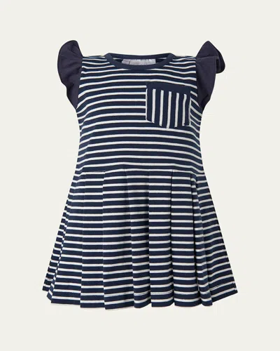 RACHEL RILEY GIRL'S BRETON STRIPED TENNIS DRESS