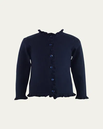 RACHEL RILEY GIRL'S BUTTON FRONT FRILL CARDIGAN