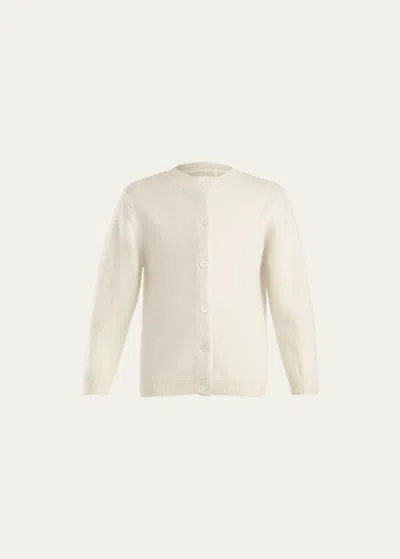 Rachel Riley Kids' Girl's Cashmere Cardigan In Ivory