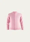 Rachel Riley Kids' Girl's Cashmere Cardigan In Pink