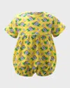 Rachel Riley Girl's Coconut Bubble Romper In Yellow