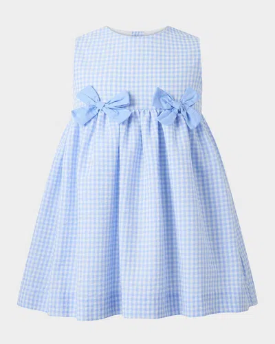 RACHEL RILEY GIRL'S GINGHAM-PRINT BOW DRESS W/ BLOOMERS