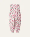 Rachel Riley Girl's Posy Floral Sleeveless Jumpsuit In Pink