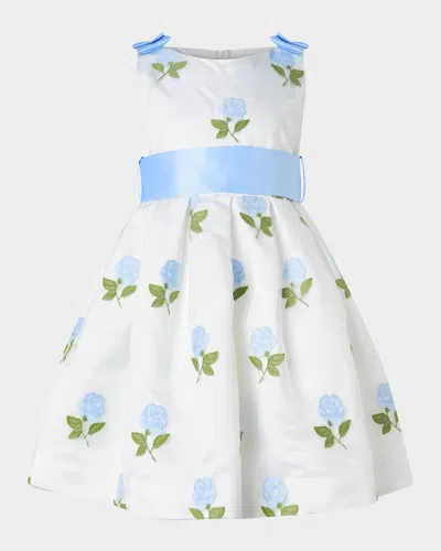 RACHEL RILEY GIRL'S ROSE EMBROIDERED ORGANZA DRESS