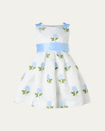 RACHEL RILEY GIRL'S ROSE EMBROIDERED ORGANZA DRESS