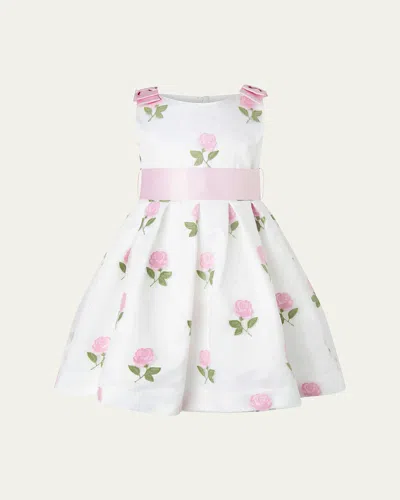 RACHEL RILEY GIRL'S ROSE EMBROIDERED ORGANZA DRESS