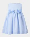 Rachel Riley Check Bow Dress In Blue