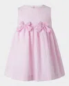 Rachel Riley Check Bow Dress In Pink